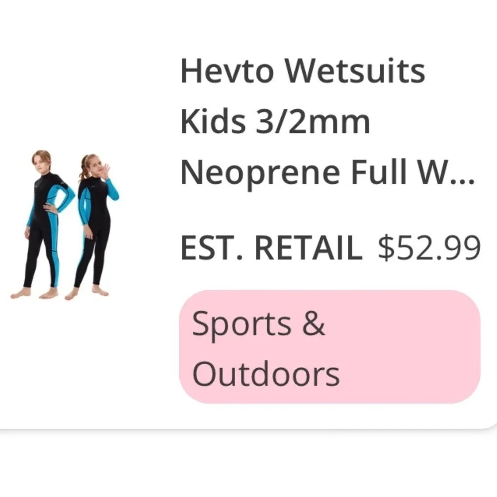 Hevto Kids 3/2mm Neoprene Full Wetsuit Youth Thermal Swimsuit Black Blue 12 Slim